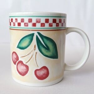 Vintage 90s Gibson Cherry Print Mug